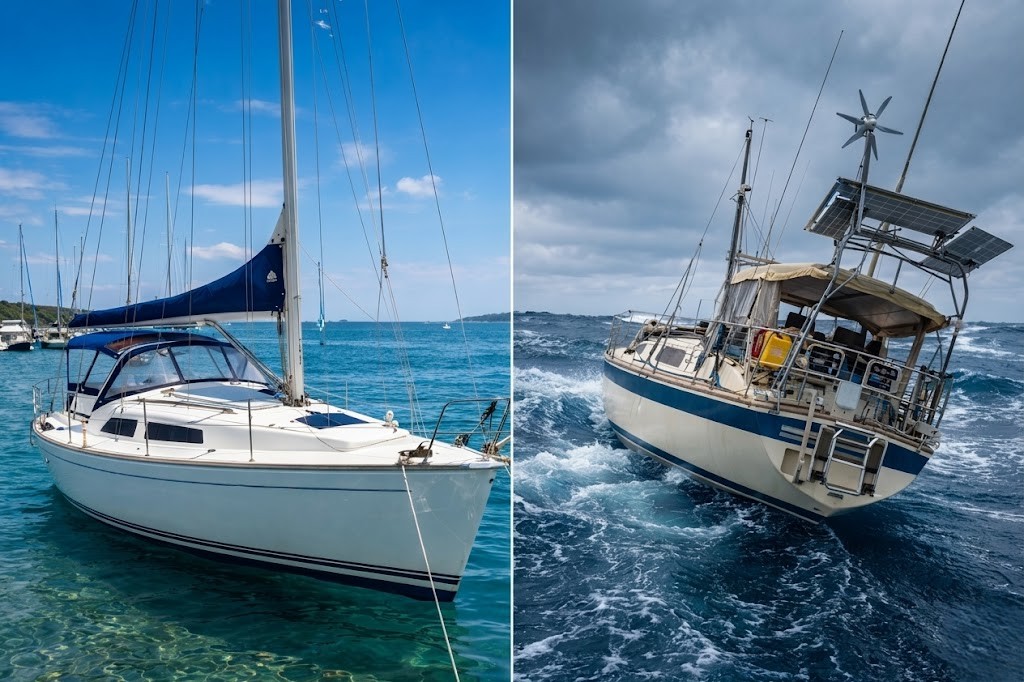 Coastal cruiser vs Bluewater sailboat