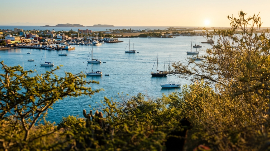 Our anchorage in Sint-Maarten. 