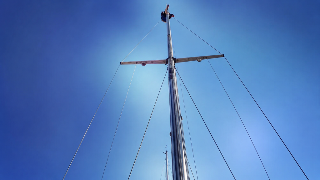Lotte working as a rigger. 