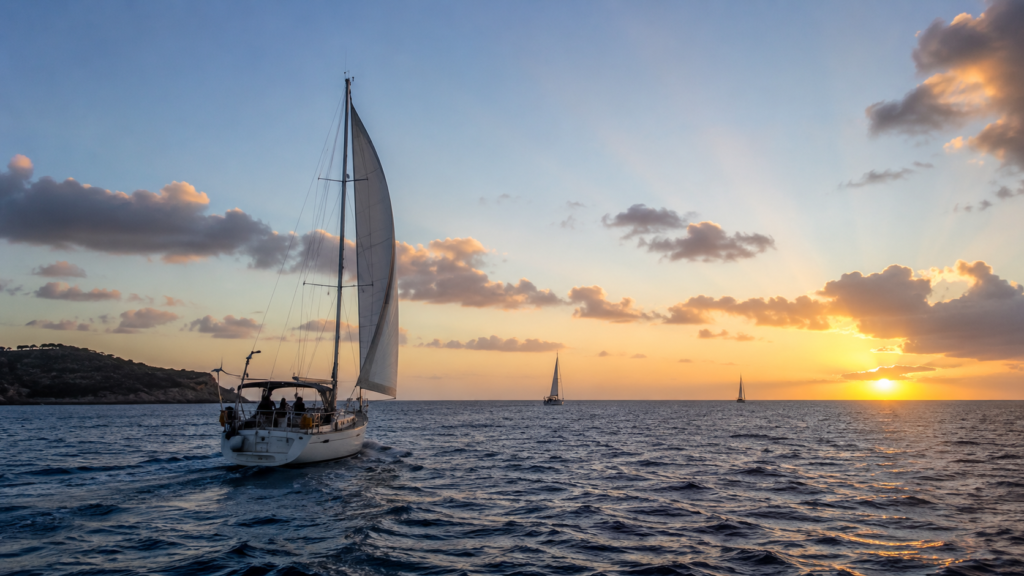 Sailboats leaving the Caribbean ahead of hurricane season.